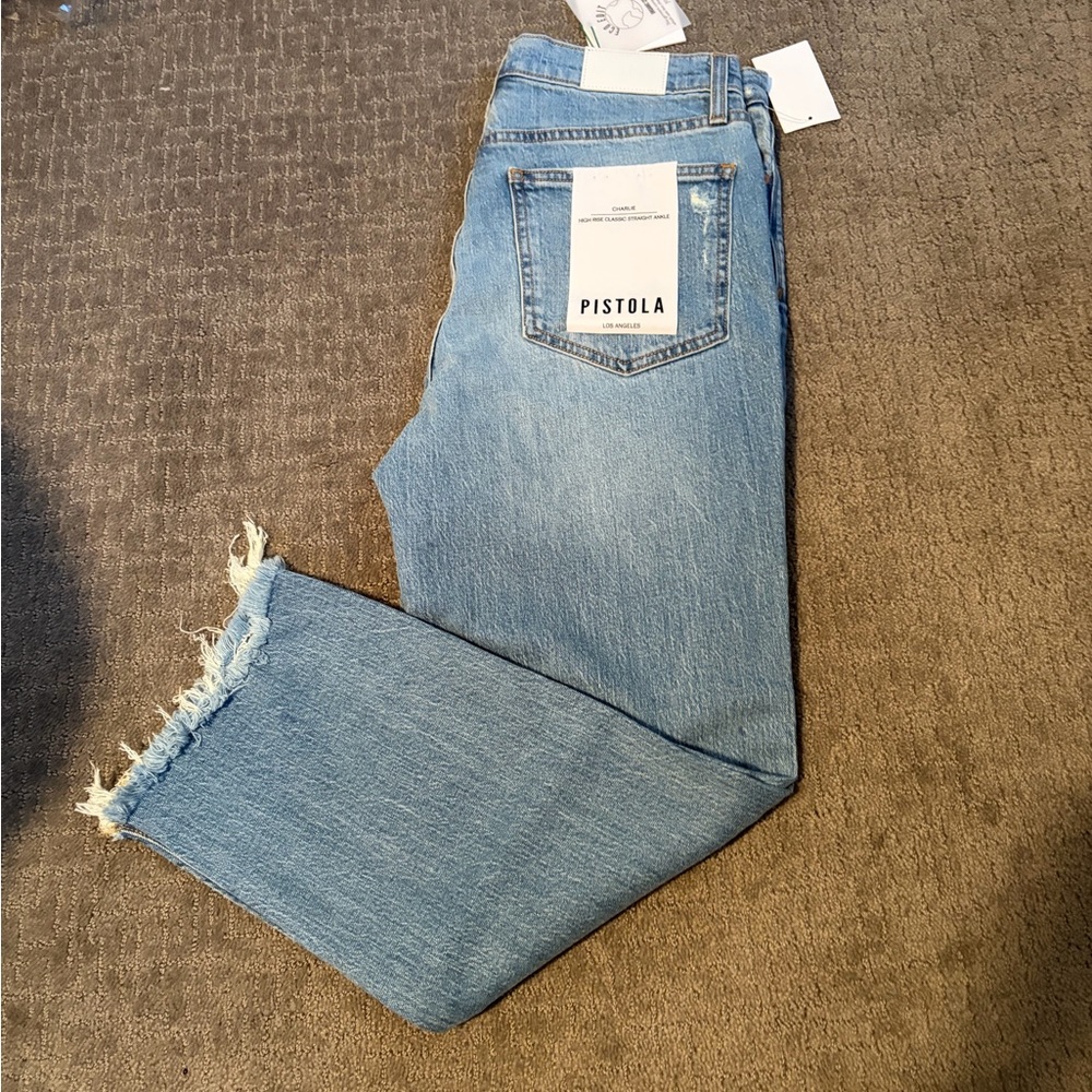 Pistola Denim The Charlie Jeans with Frayed Hem